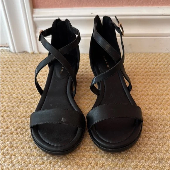 Kelly & Katie Black Strappy Sandals - Picture 2 of 7